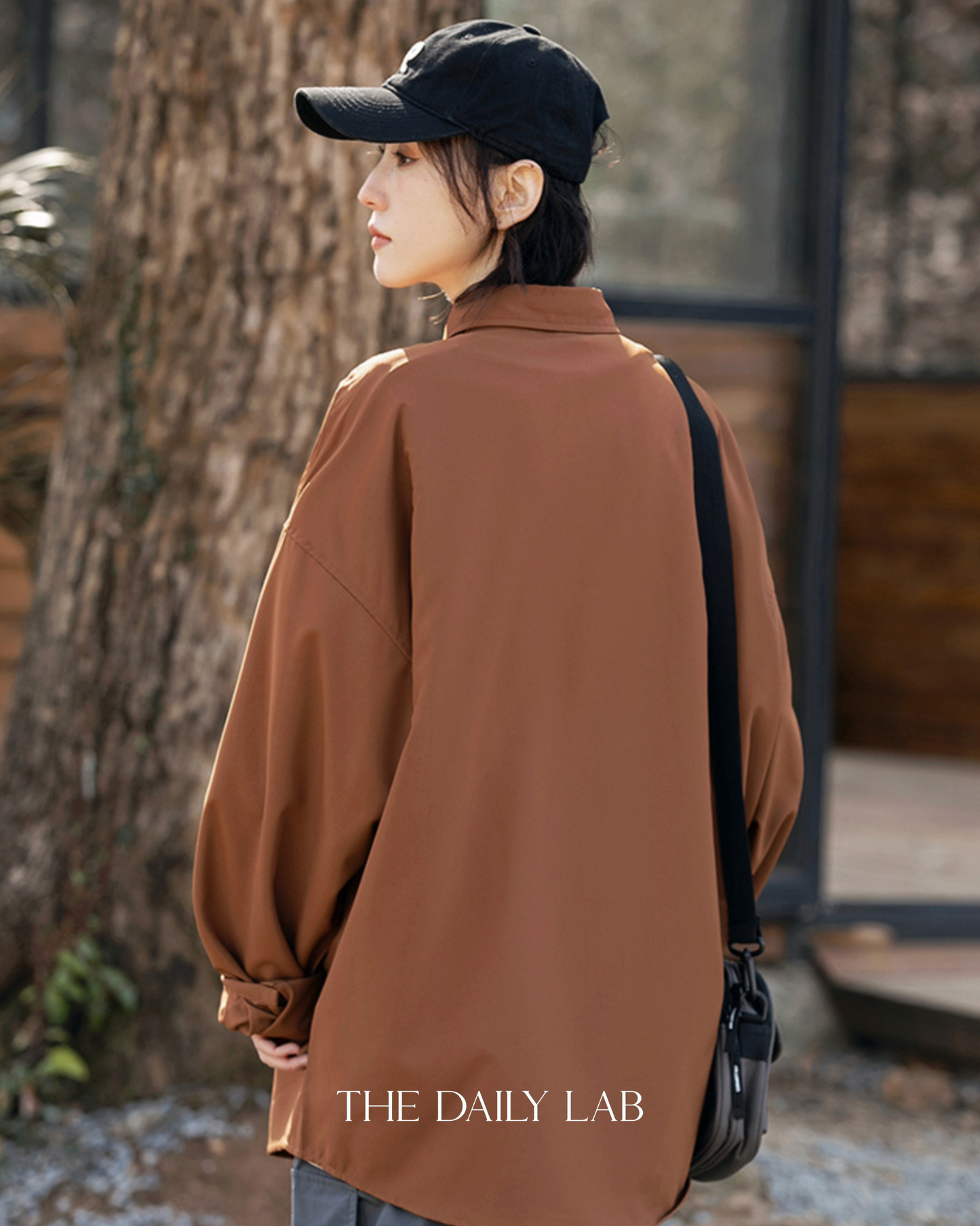 Urban Silk Swagger Shirt in Caramel