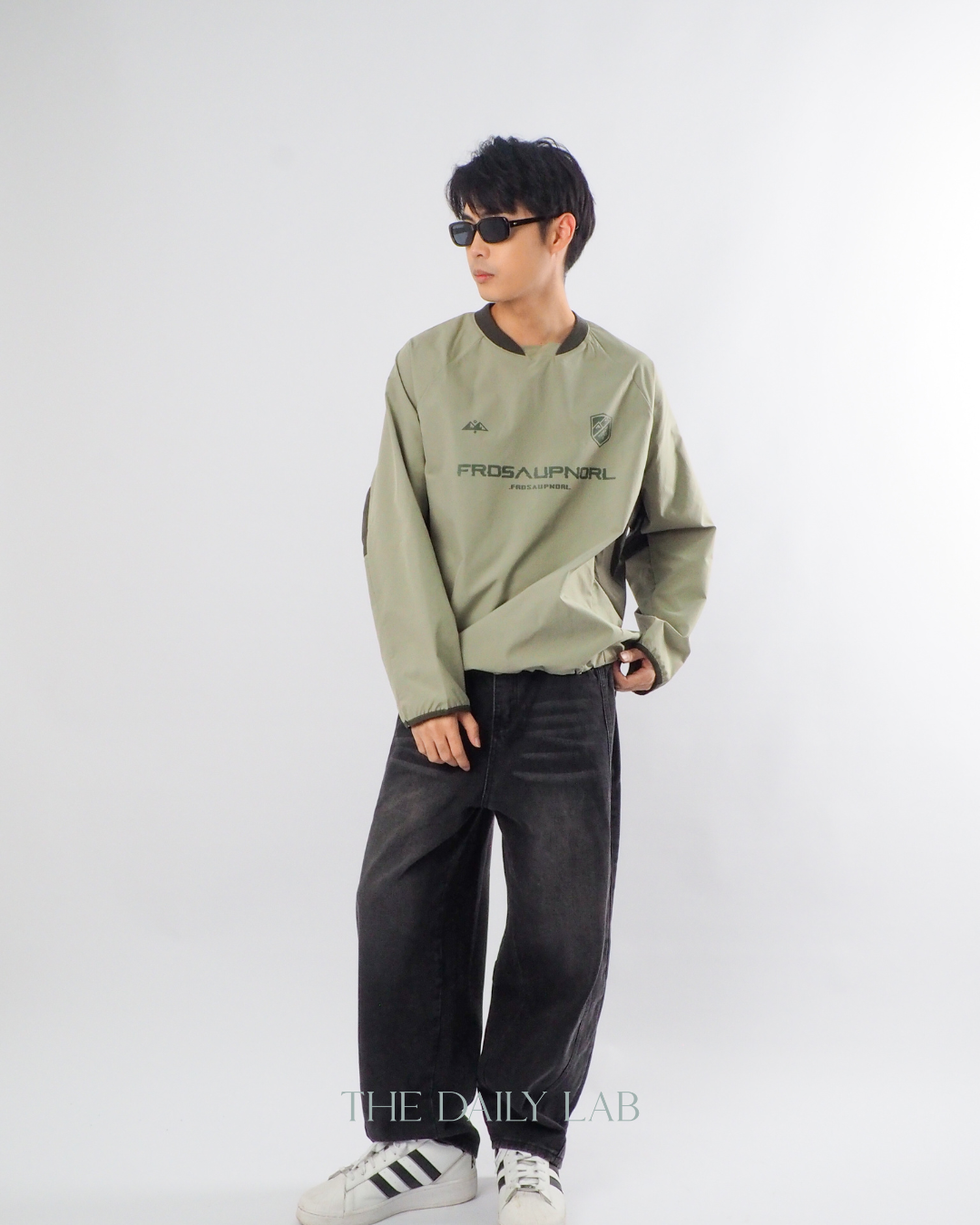 Streetwear Patchwork Hoodie in Green