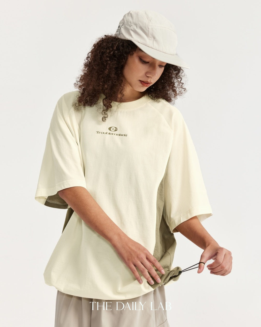 Troublemaker Loose Tee in Beige