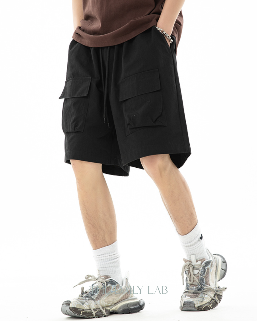 Cargo Vintage Shorts in Black