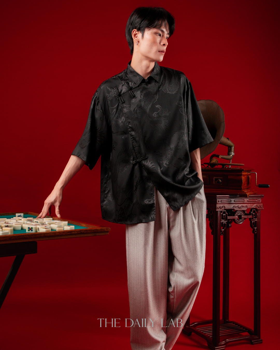 Shadow Dragon Tang Shirt in Black