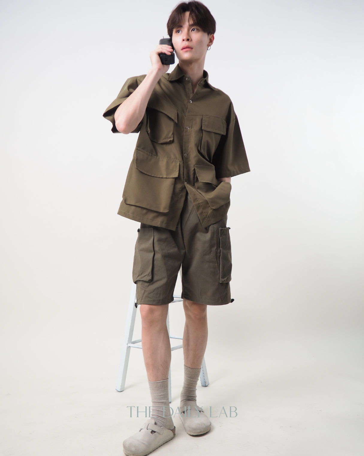 Buttoned Pocketed Shirt
