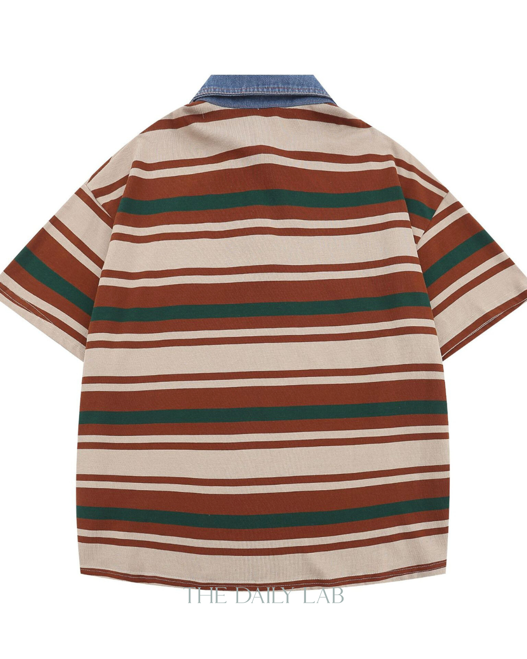 Vintage Maillard Striped Polo Shirt