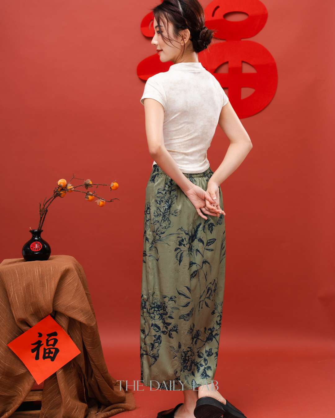 Retro Oriental Long Skirt