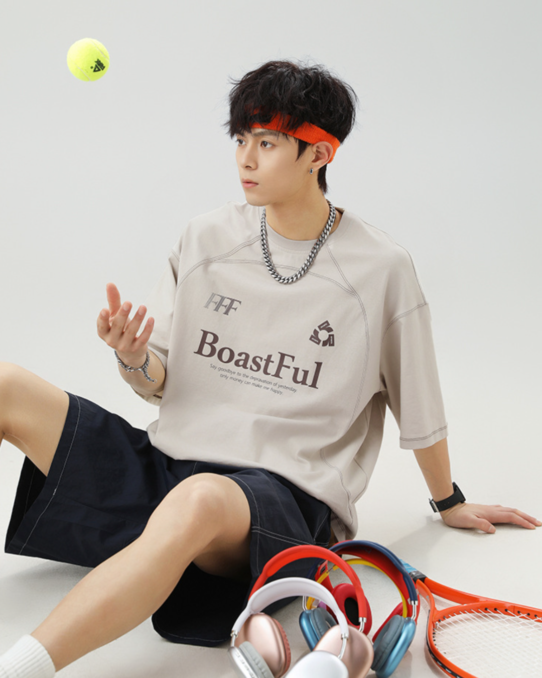 Boastful Cotton Tee in Khaki