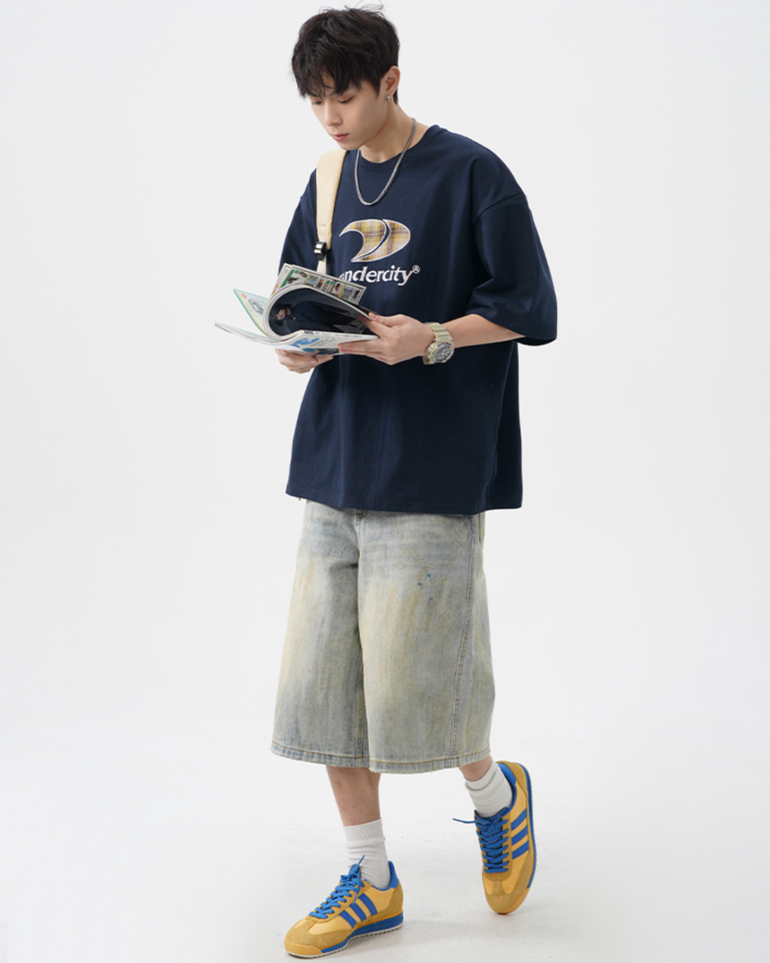 Gander Cotton Tee in Navy (In-Stock)