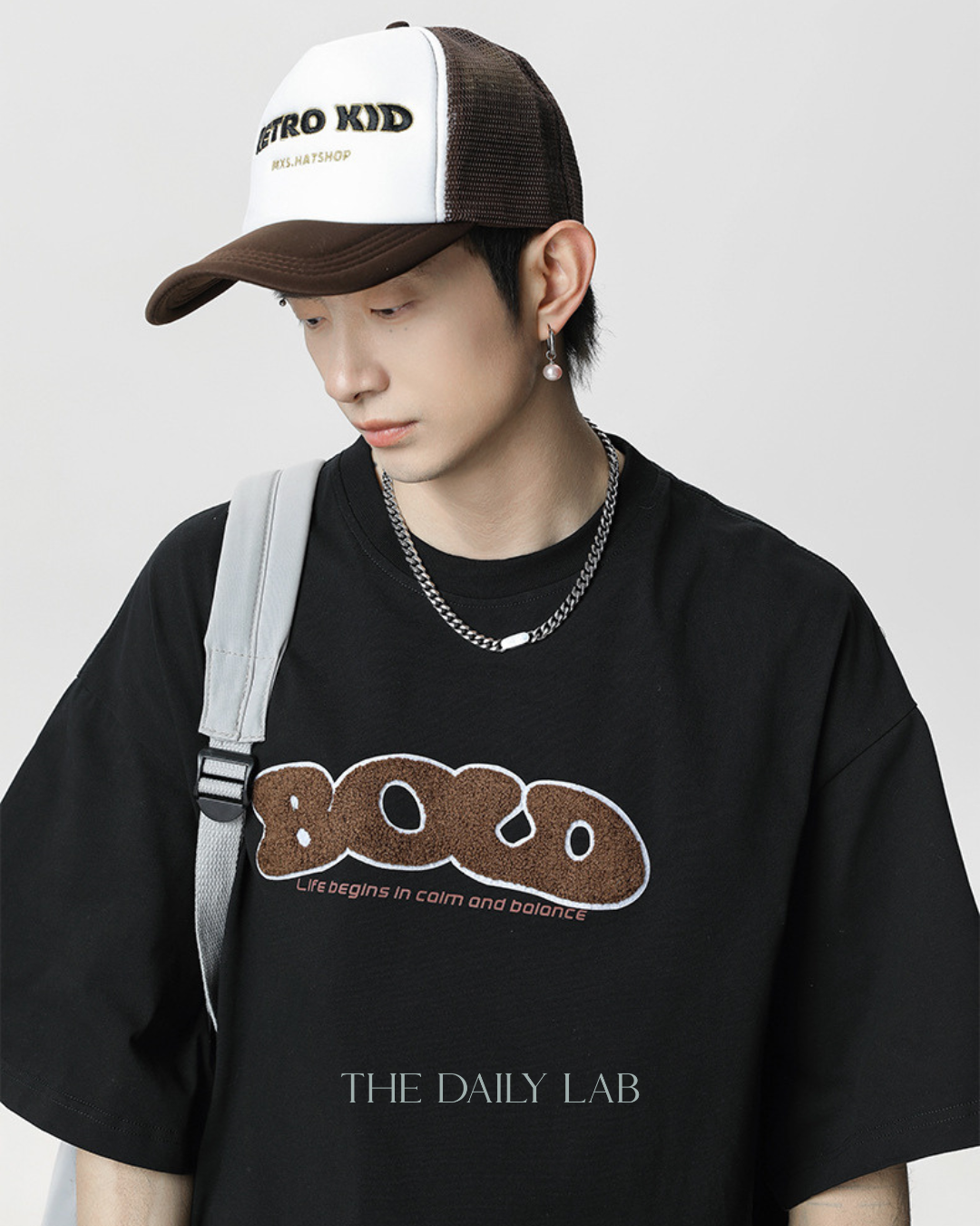 BOLD Stitch Vintage Tee in Black