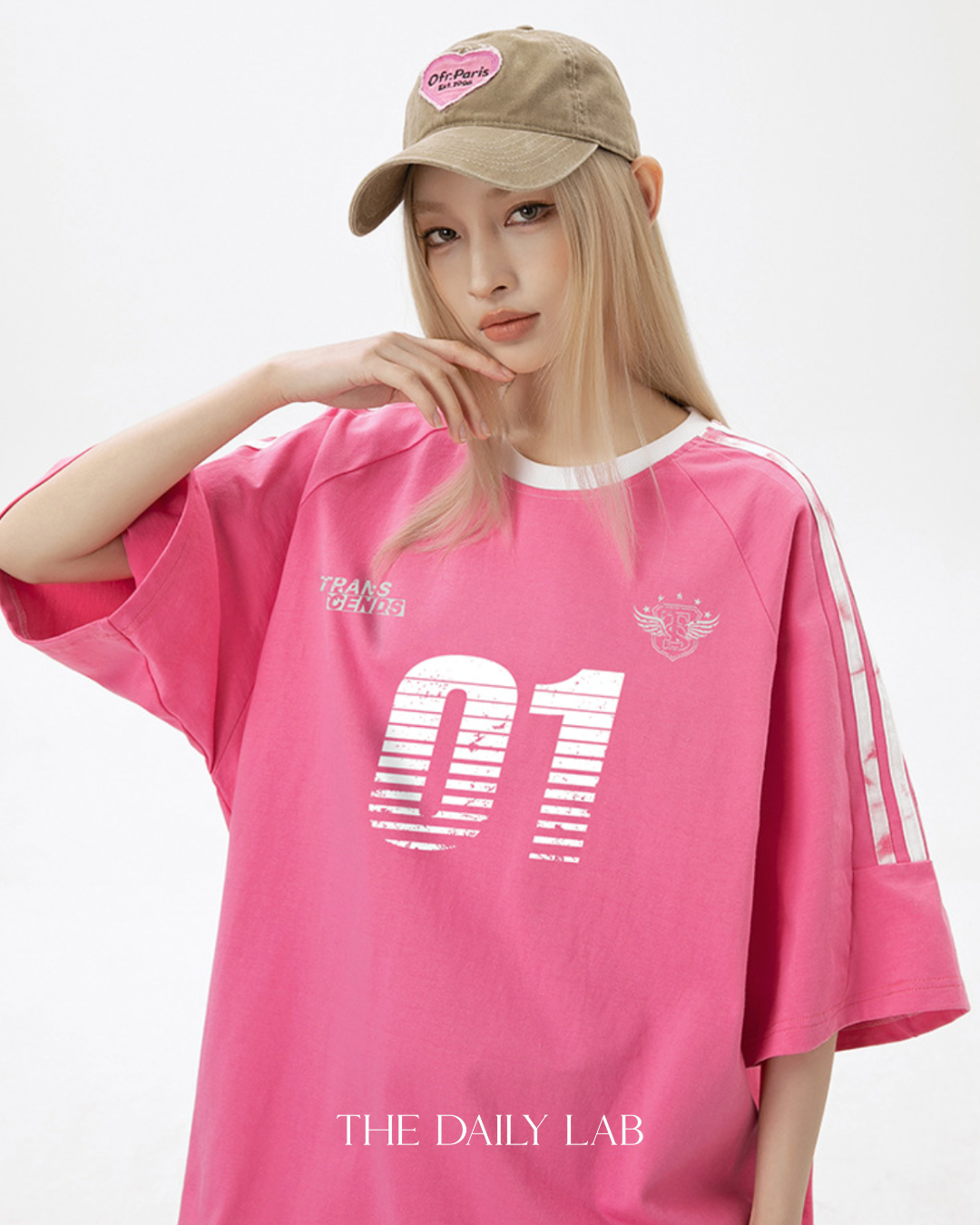 01 Vintage Oversized Tee in Pink