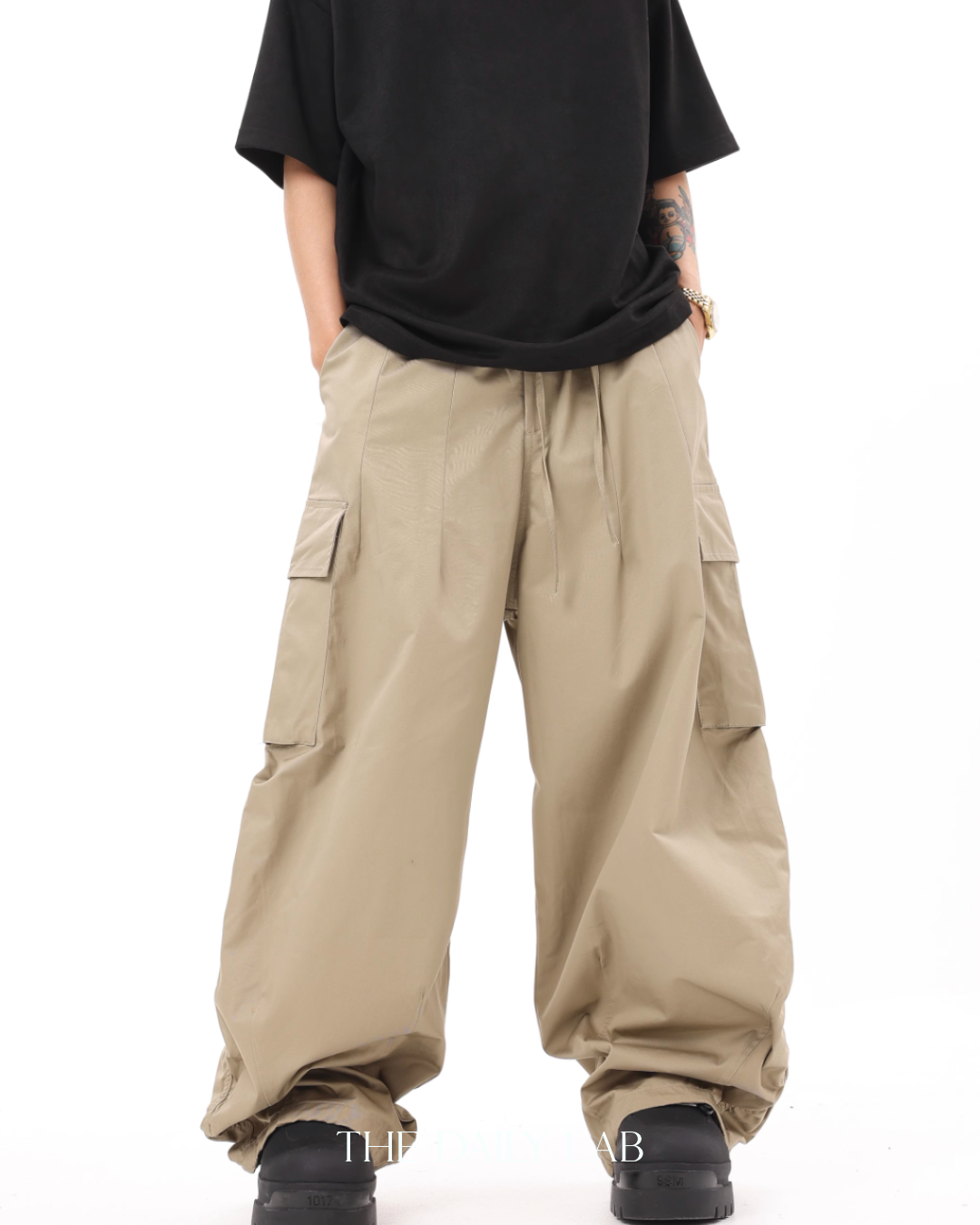 Vintage Ruffled Cargo Pants