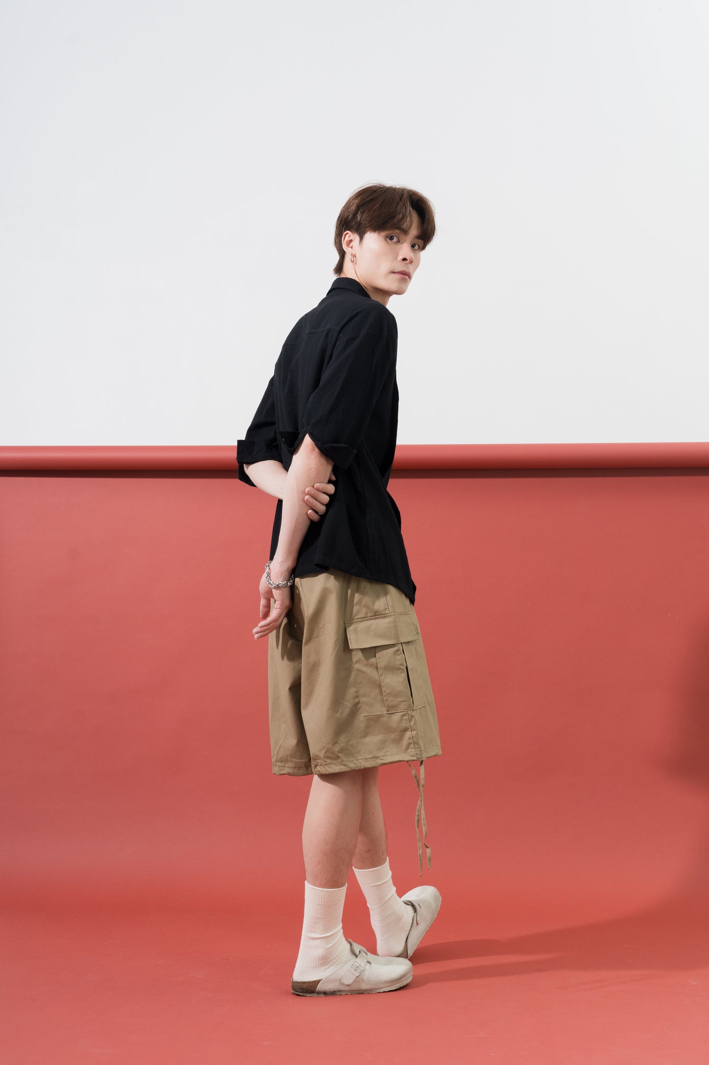 Oversized Pankou Tang Suit Top in Black