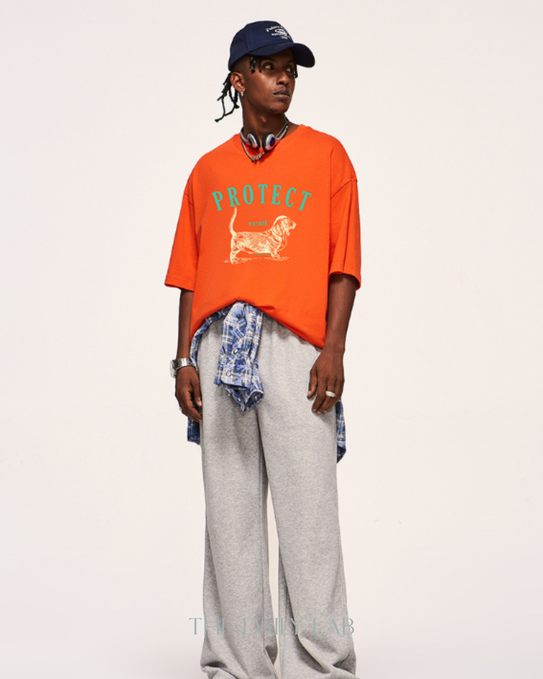 Vintage PROTECT Tee in Orange