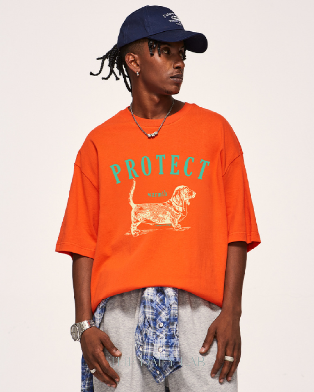 Vintage PROTECT Tee in Orange