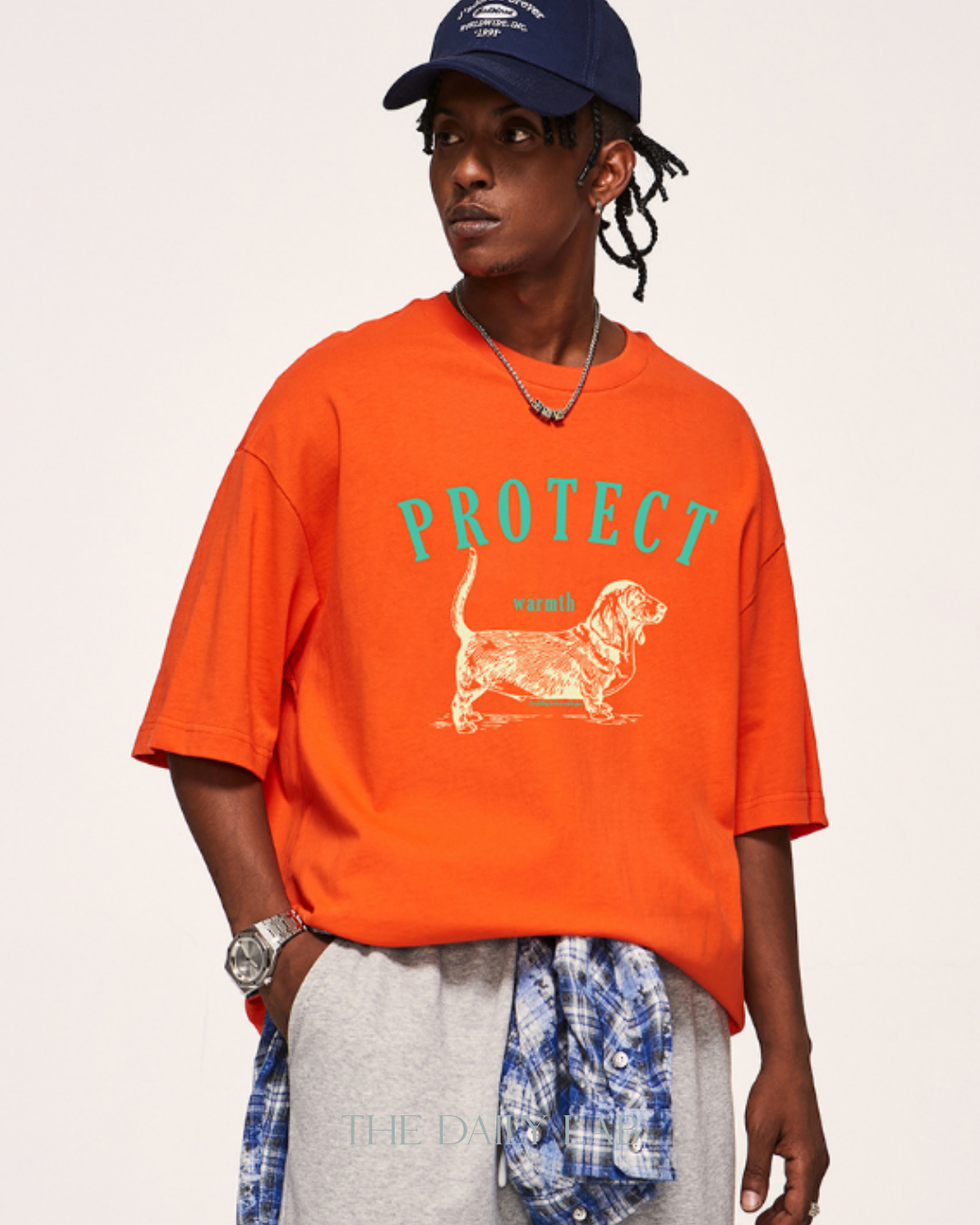Vintage PROTECT Tee in Orange