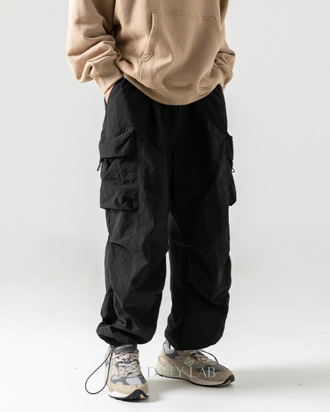 All Mountain Pocketed Cargo Trousers in Black