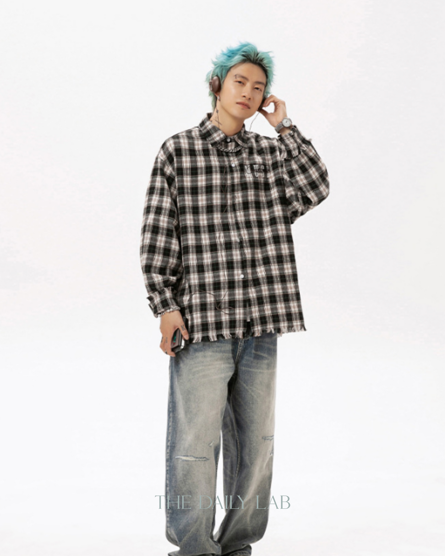 Vintage Checkered Shirt in Black
