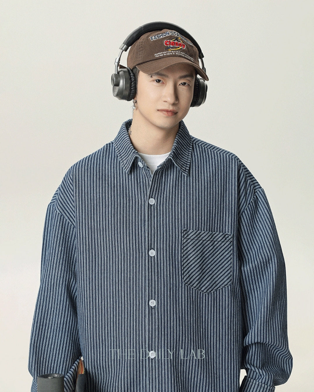 Denim Striped Long-Sleeve Shirt (In-Stock)