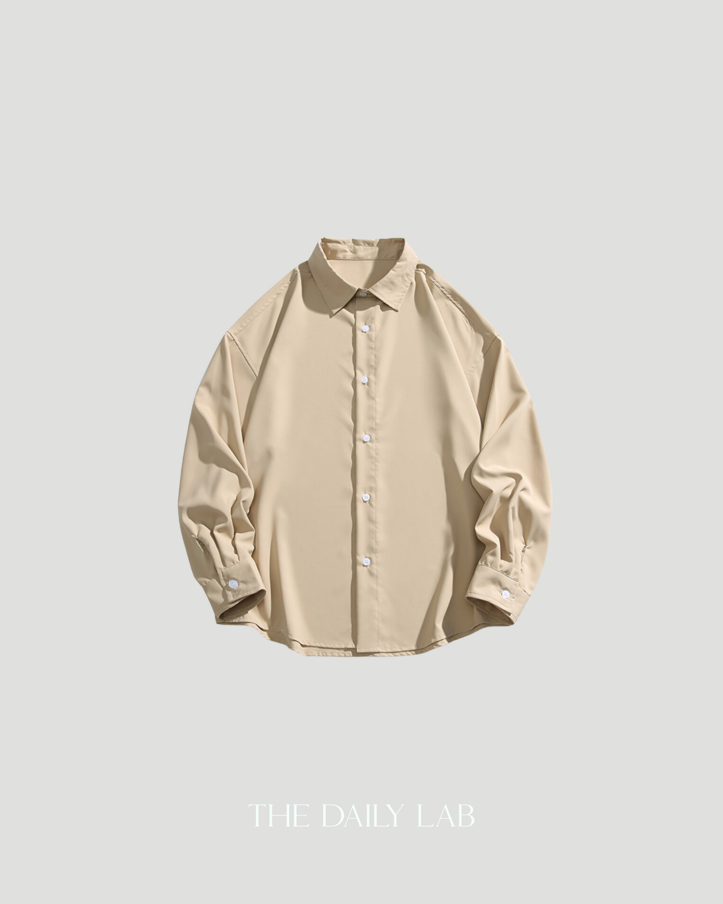 Urban Silk Swagger Shirt in Beige