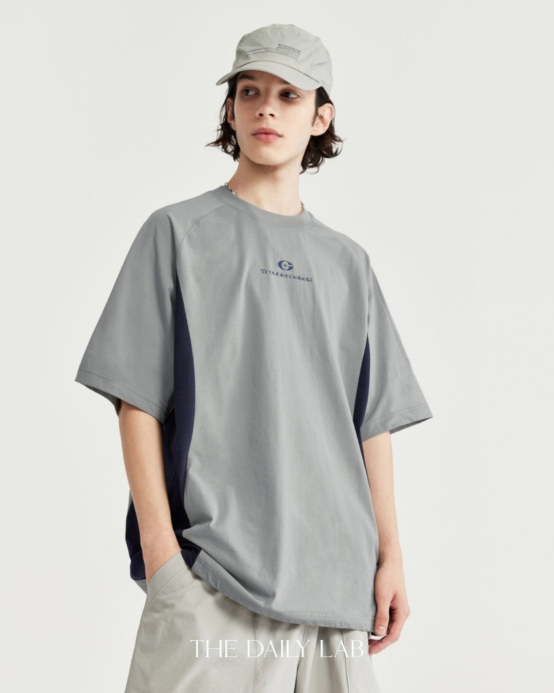Troublemaker Loose Tee in Grey