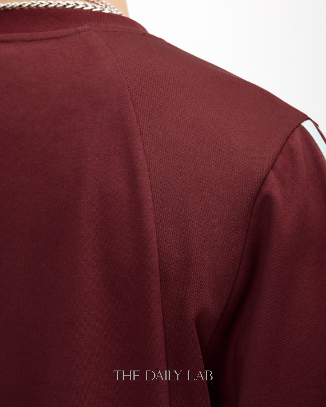 Worldwide Stripe Graphic Tee in Dark Red