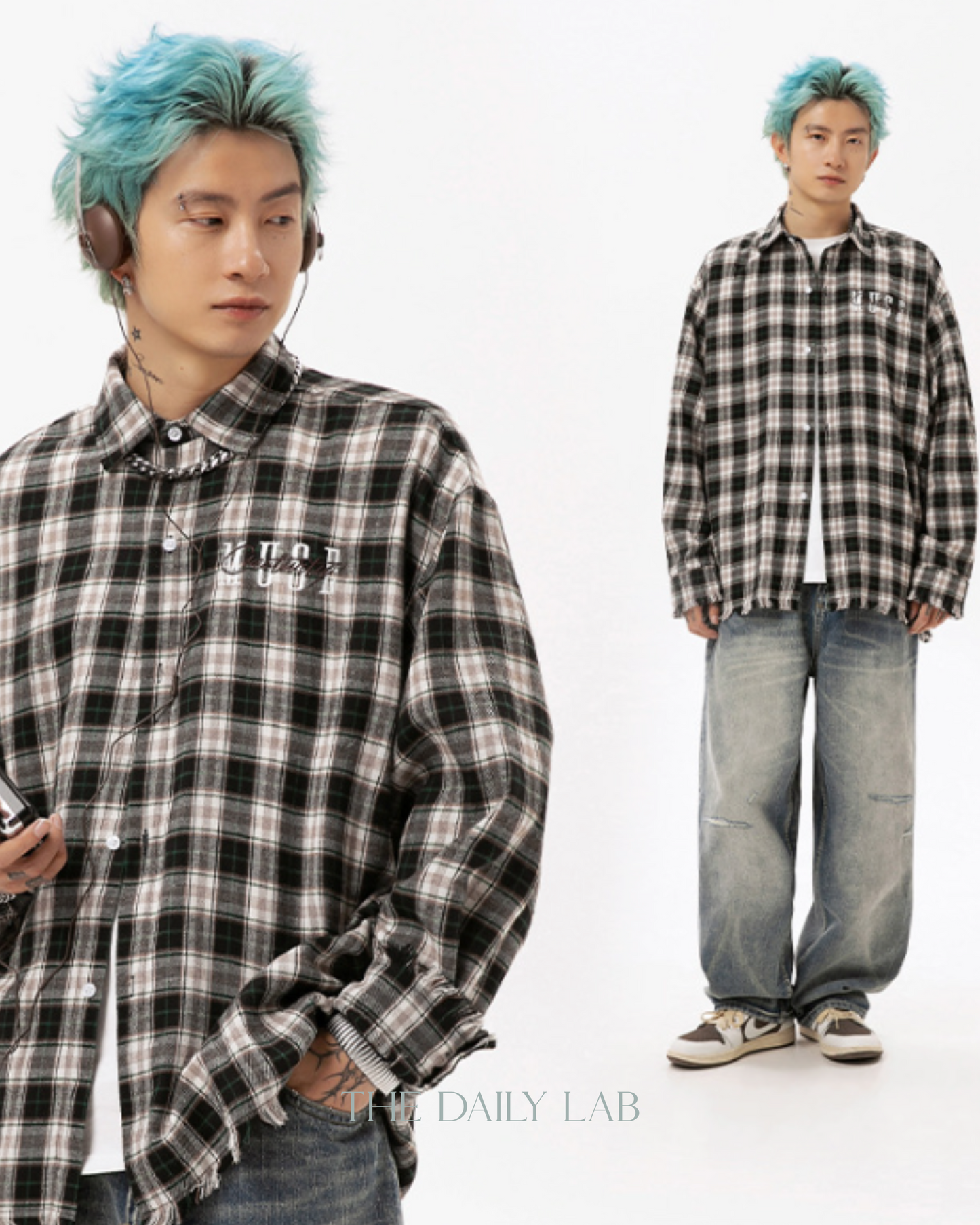 Vintage Checkered Shirt in Black