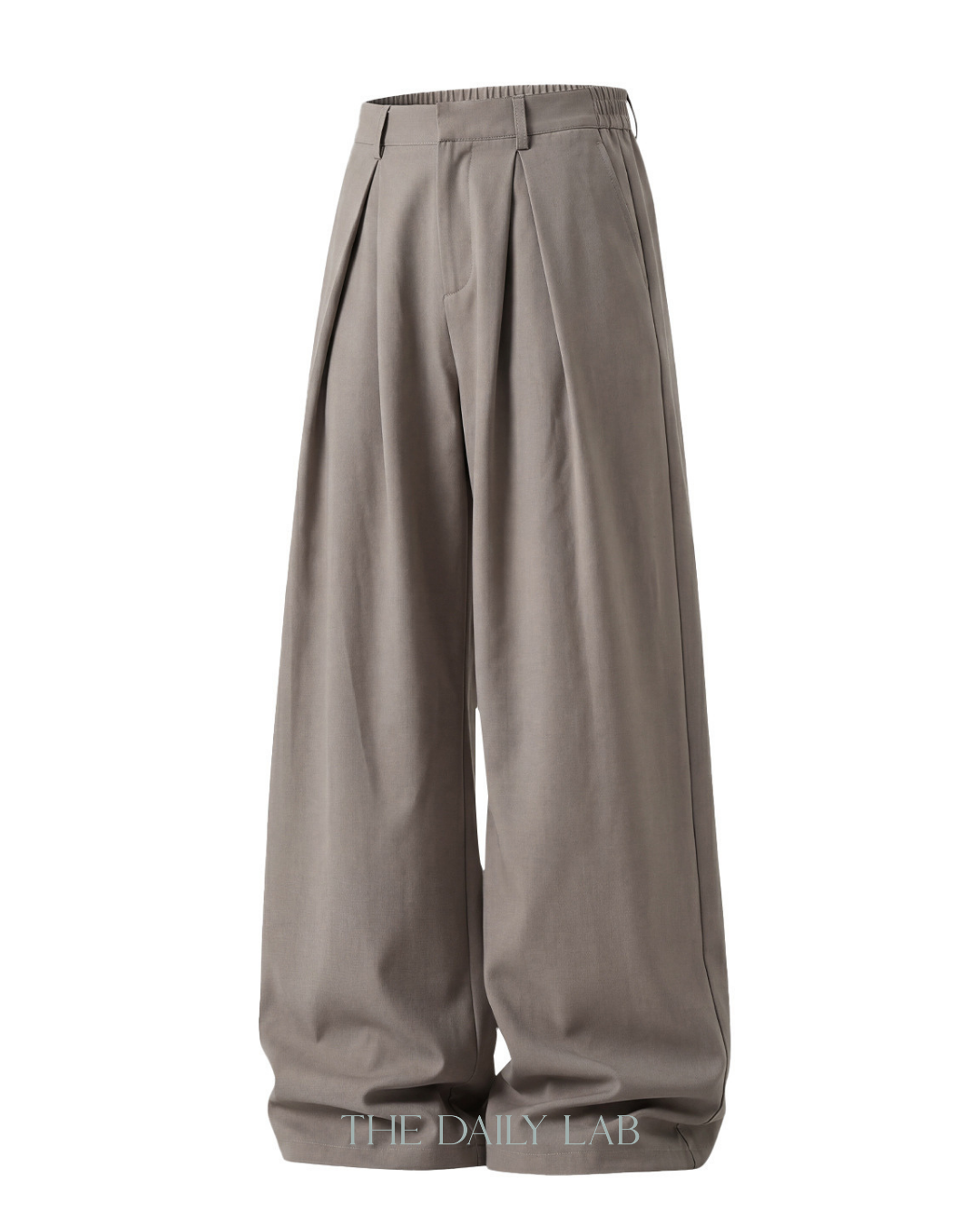 Jaquard Flowy Loose Pants in Brown