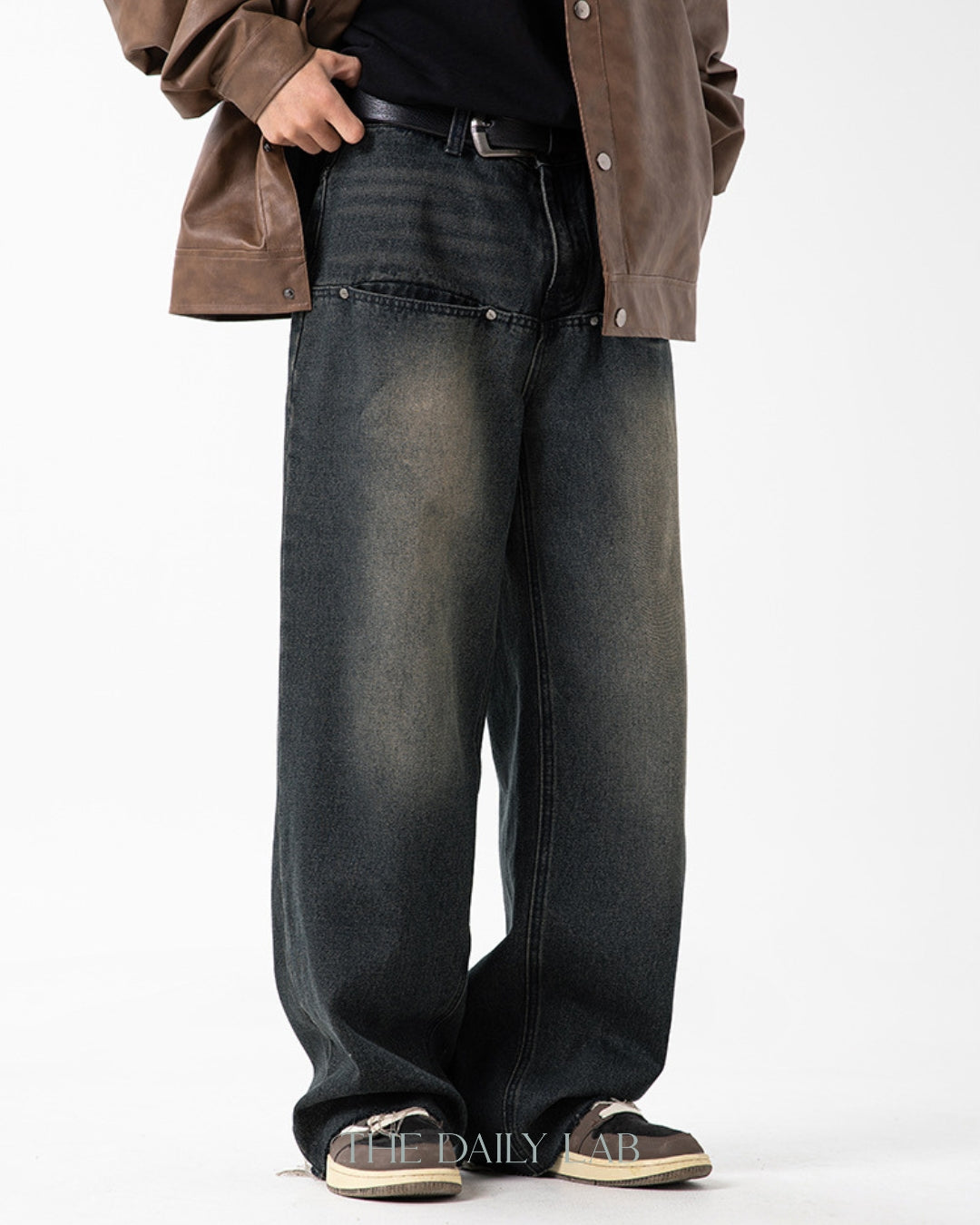 Vintage Washed Jeans in Black