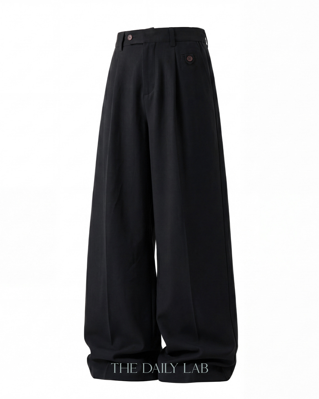 Old Money Pleated Trousers in Black