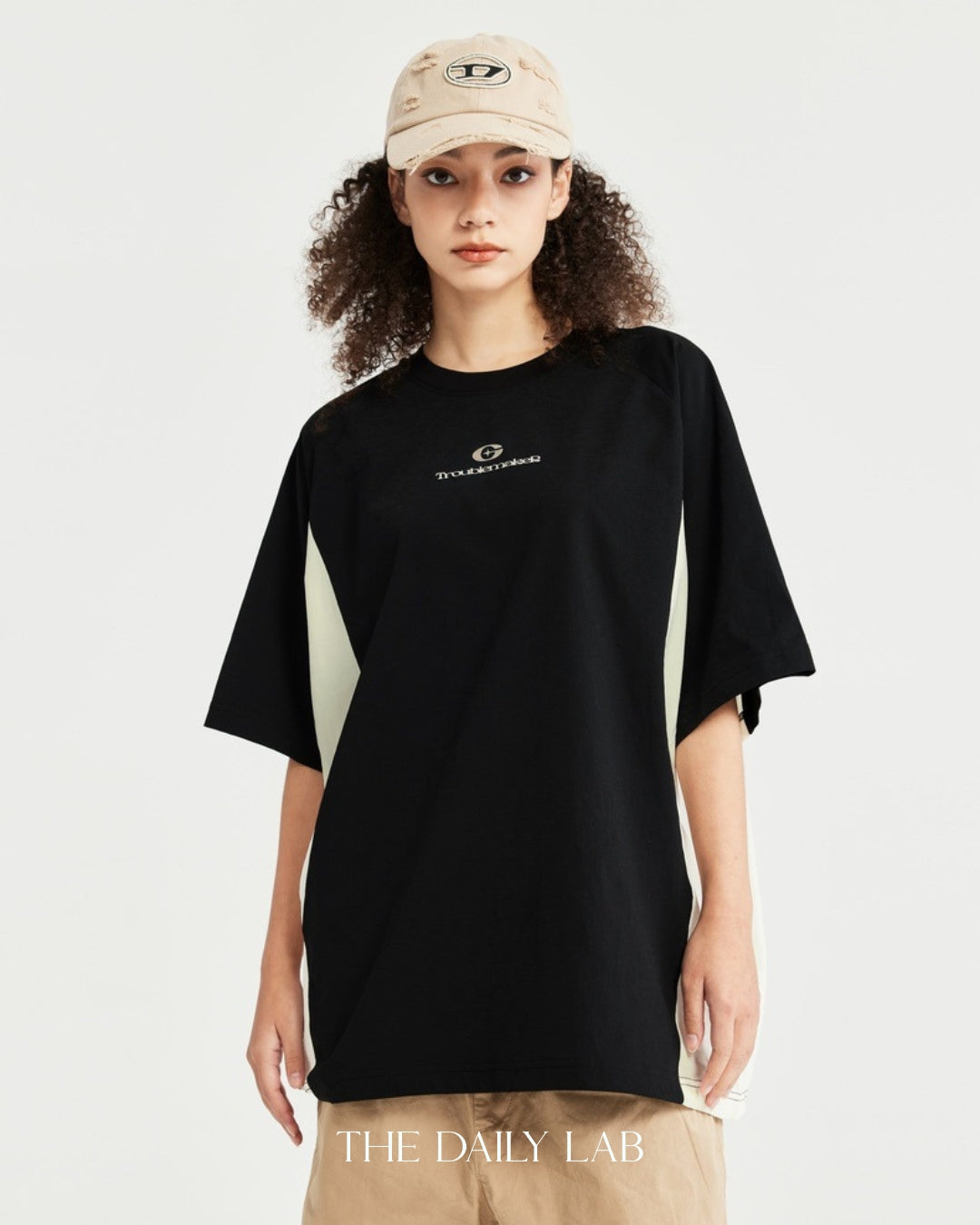 Troublemaker Loose Tee in Black
