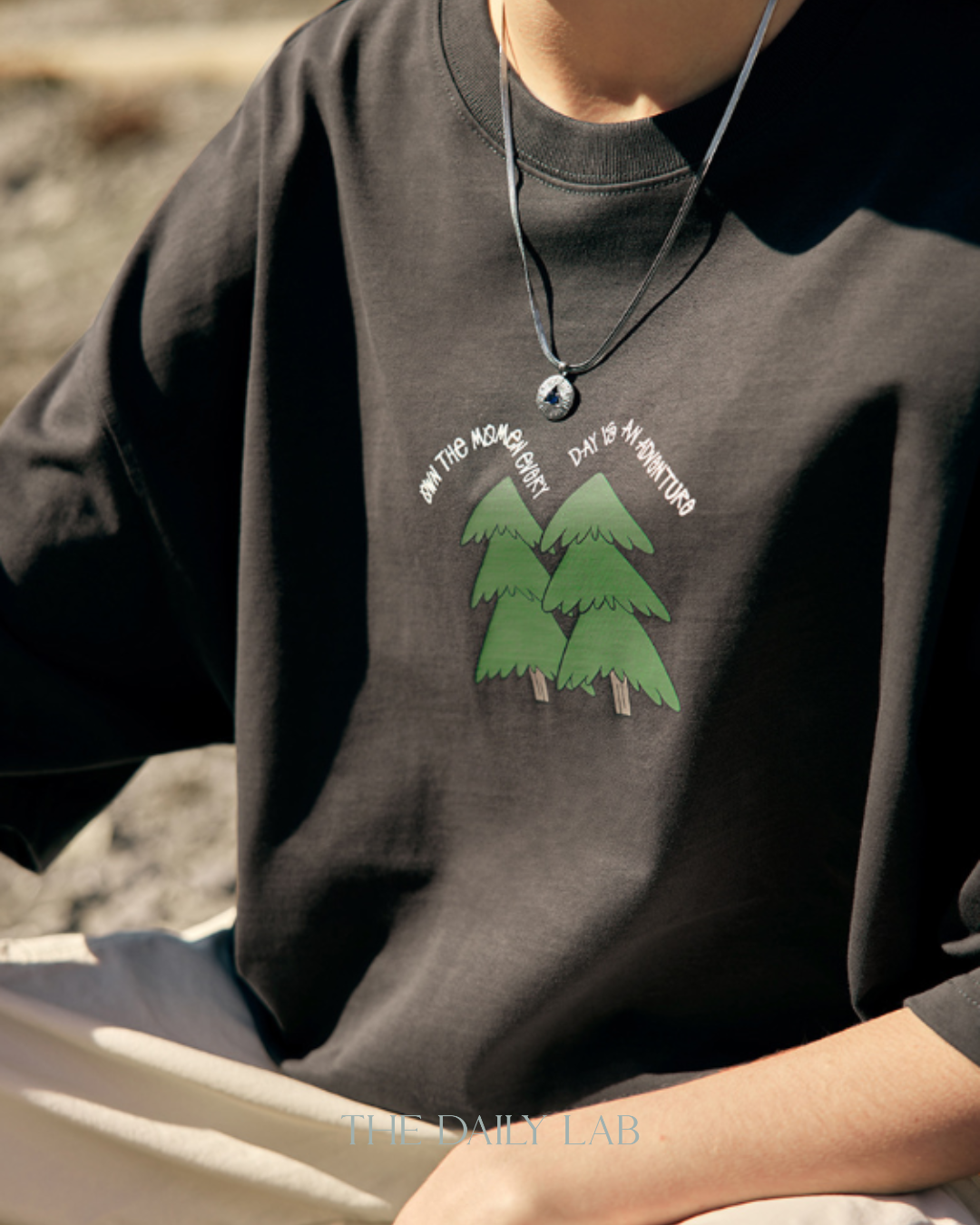 Adventure Camping Tee in Dark Grey