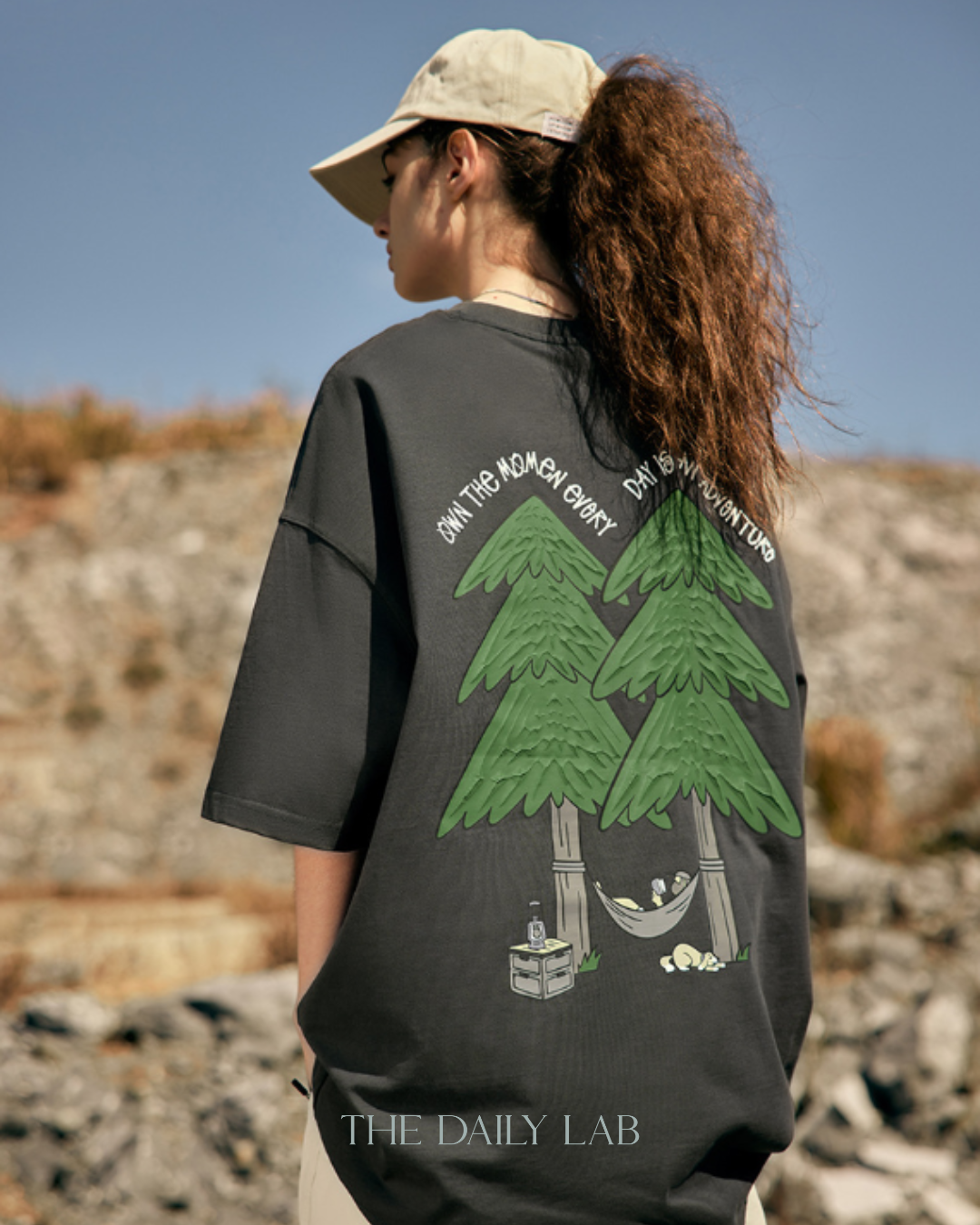 Adventure Camping Tee in Dark Grey