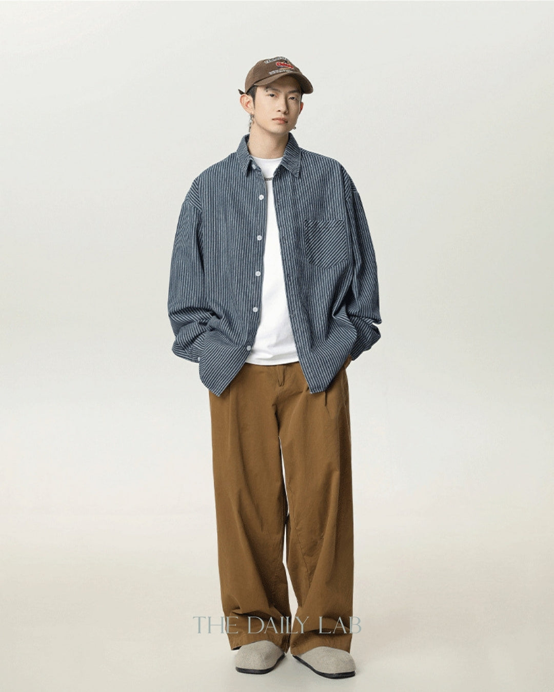 Denim Striped Long-Sleeve Shirt (In-Stock)