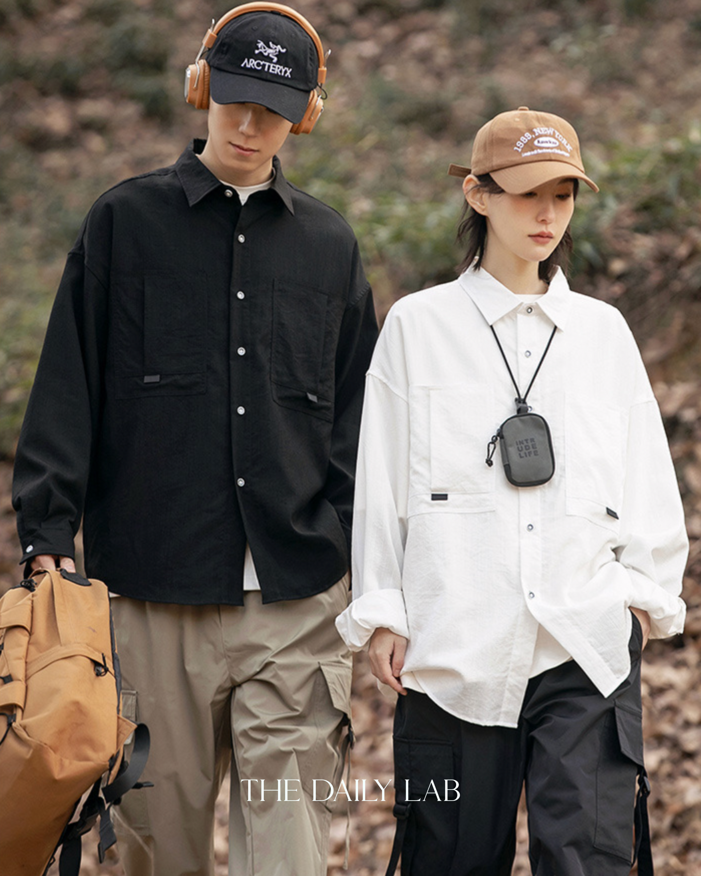 Buttoned Pleat Shirt in White