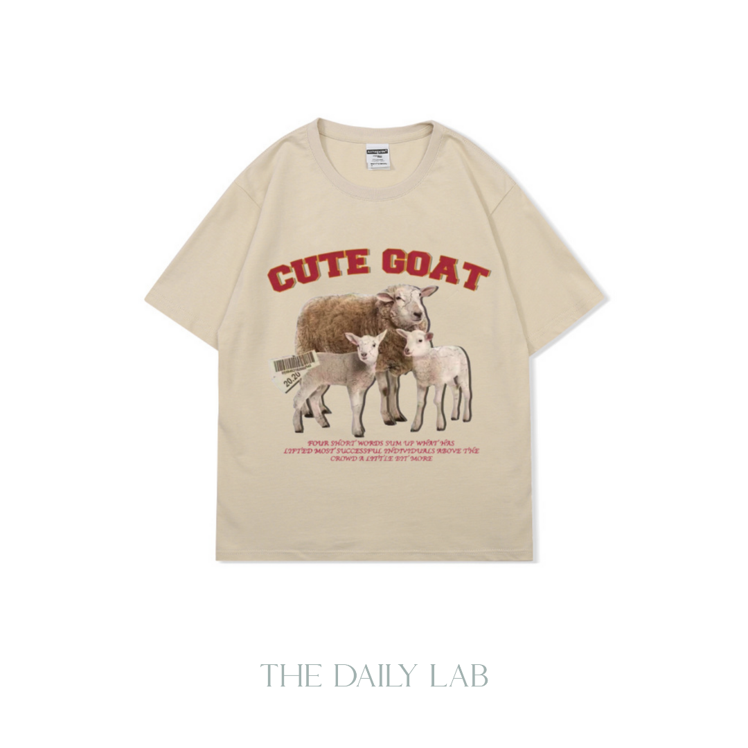 Cute Animal Oversized Cotton Tee (Size M)