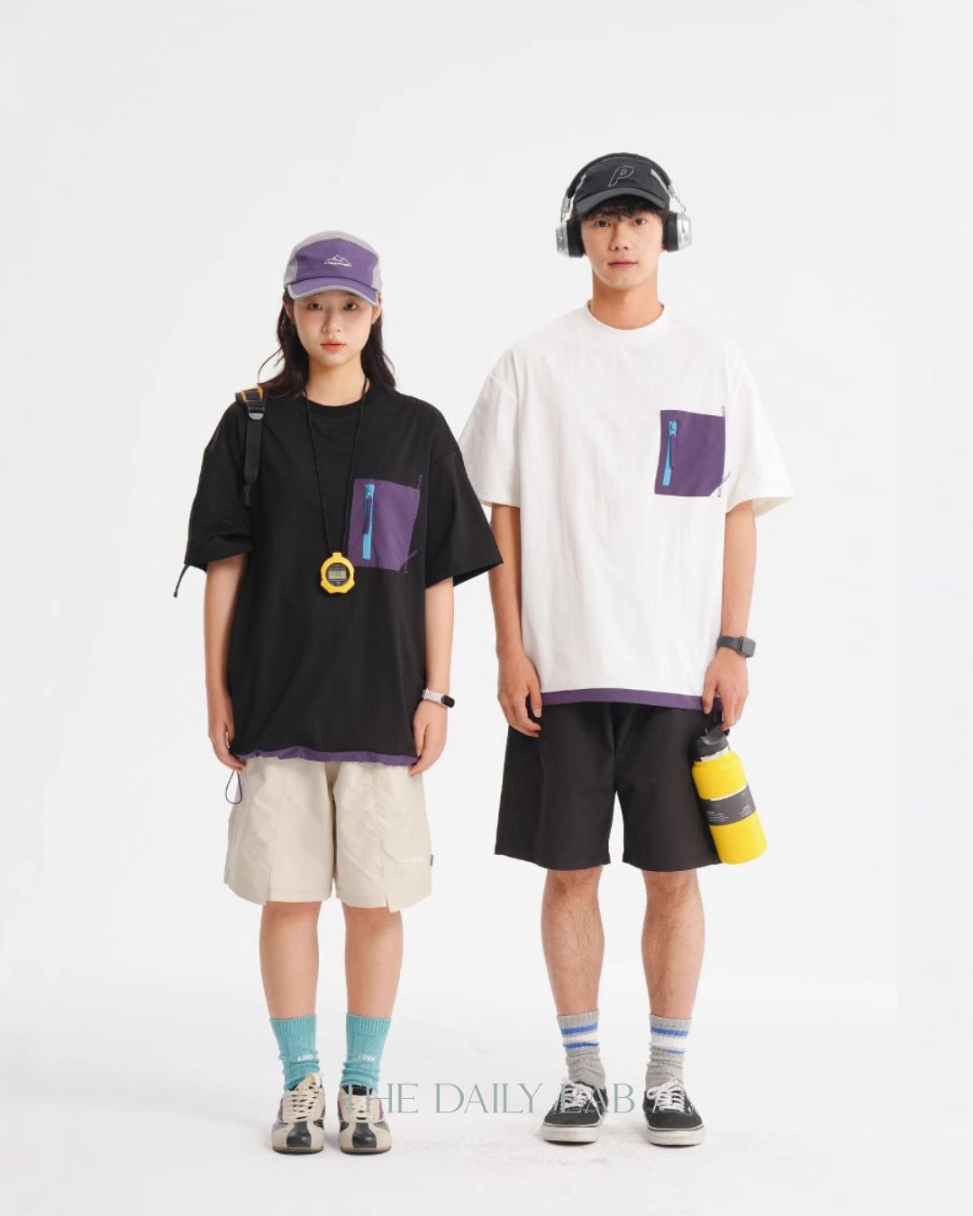 Color-Light Green Pocket Short Sleeve Tee in Light Green