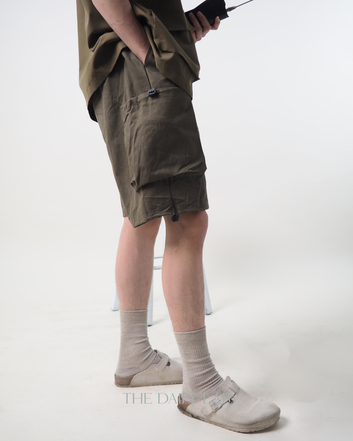 Cargo Pocketed Shorts in Army Green