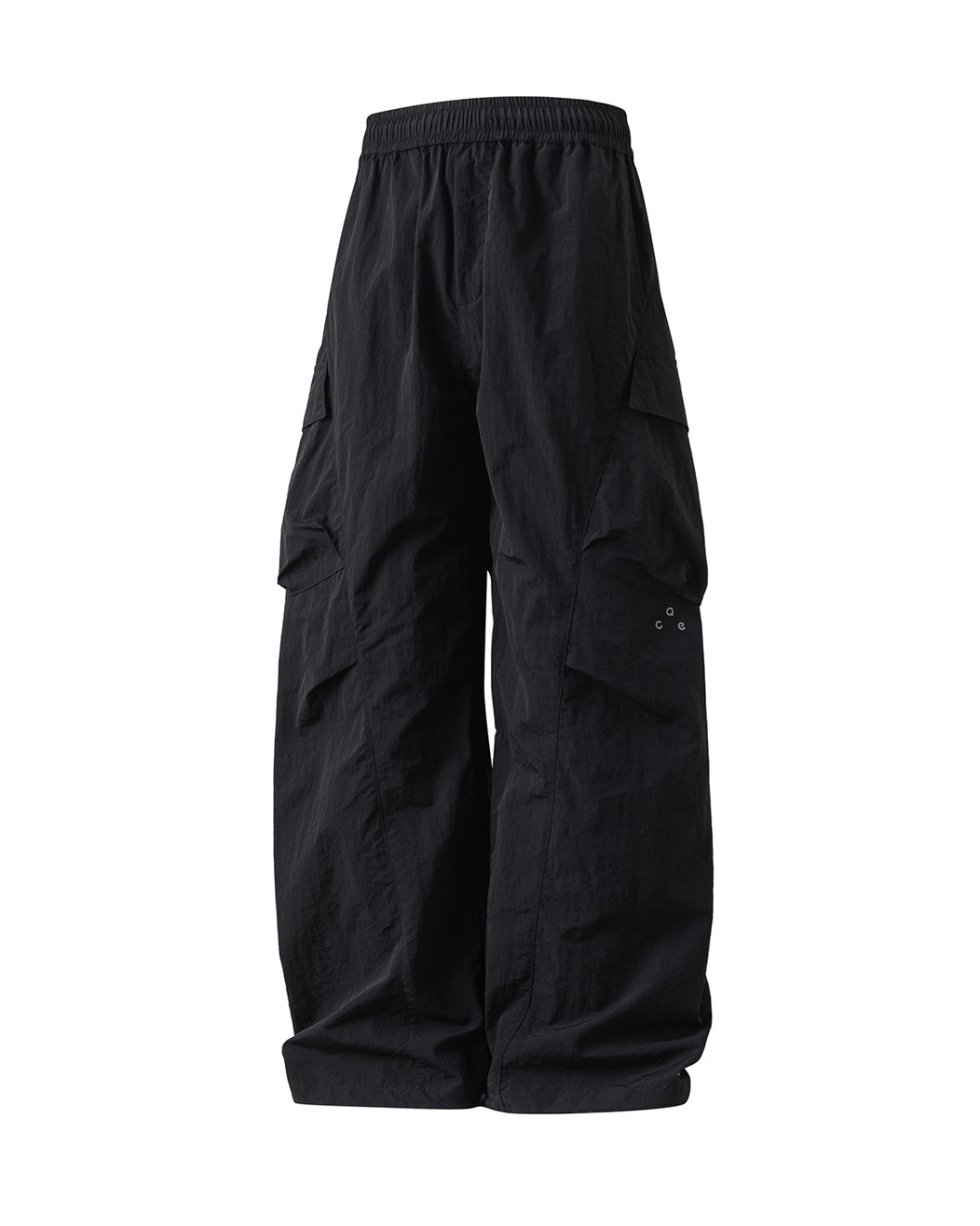 Water-resistant Outdoor Cargo Paratrooper Pants In Black