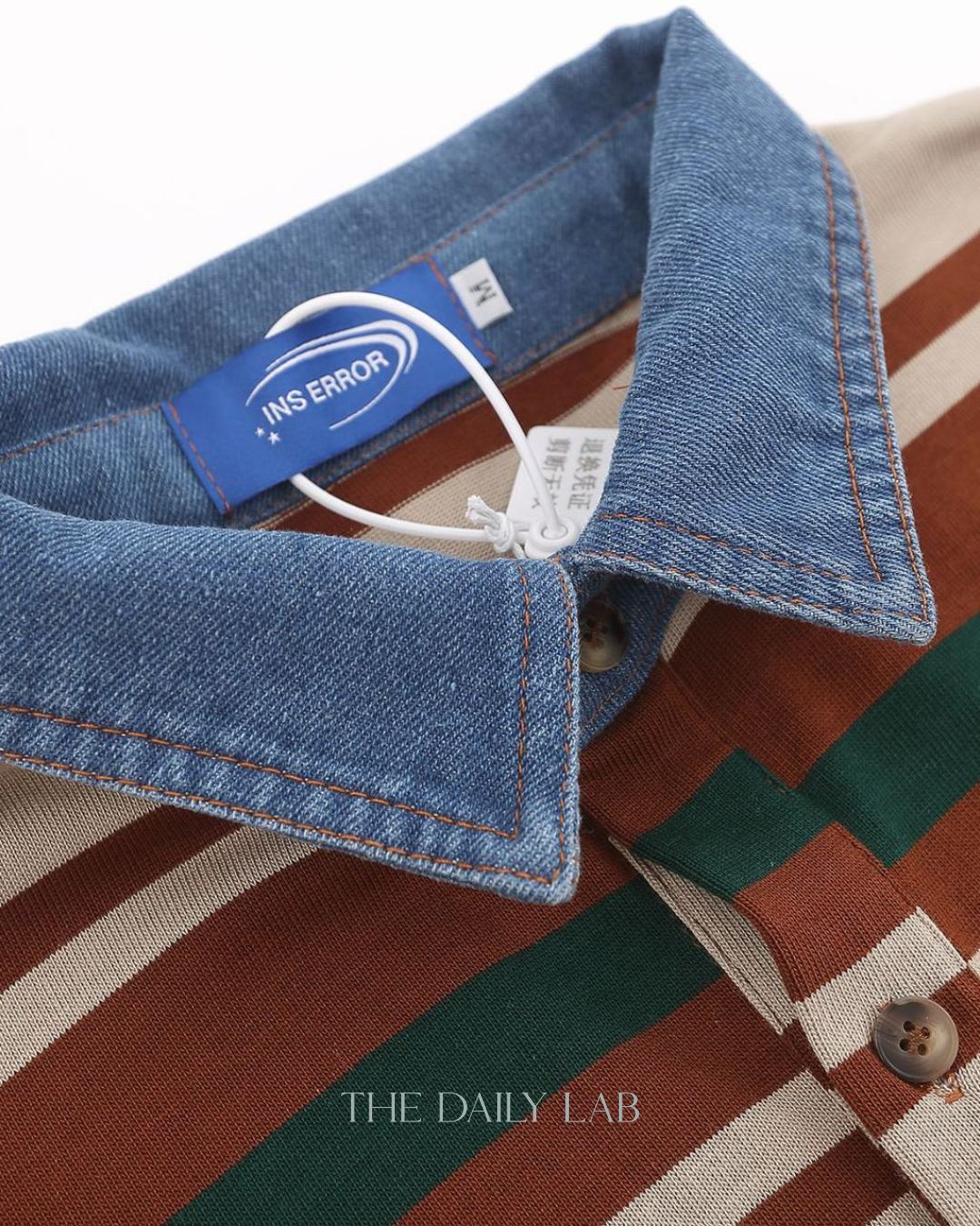 Vintage Maillard Striped Polo Shirt