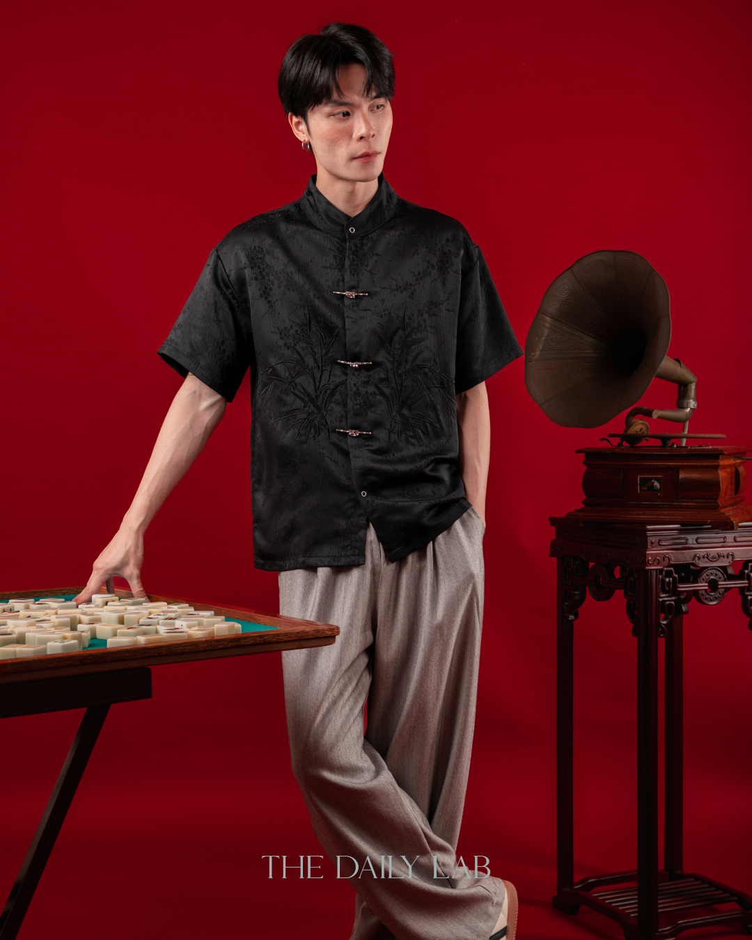 Bamboo Serenity Tang Shirt in Black