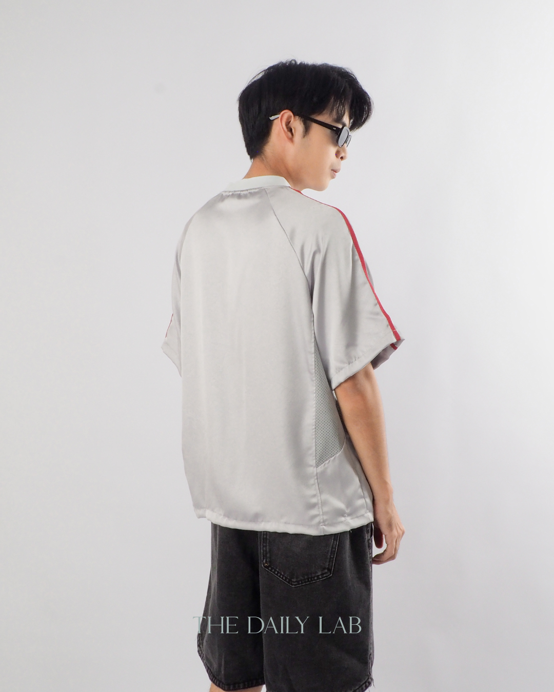 American Vintage Football Tee in Grey