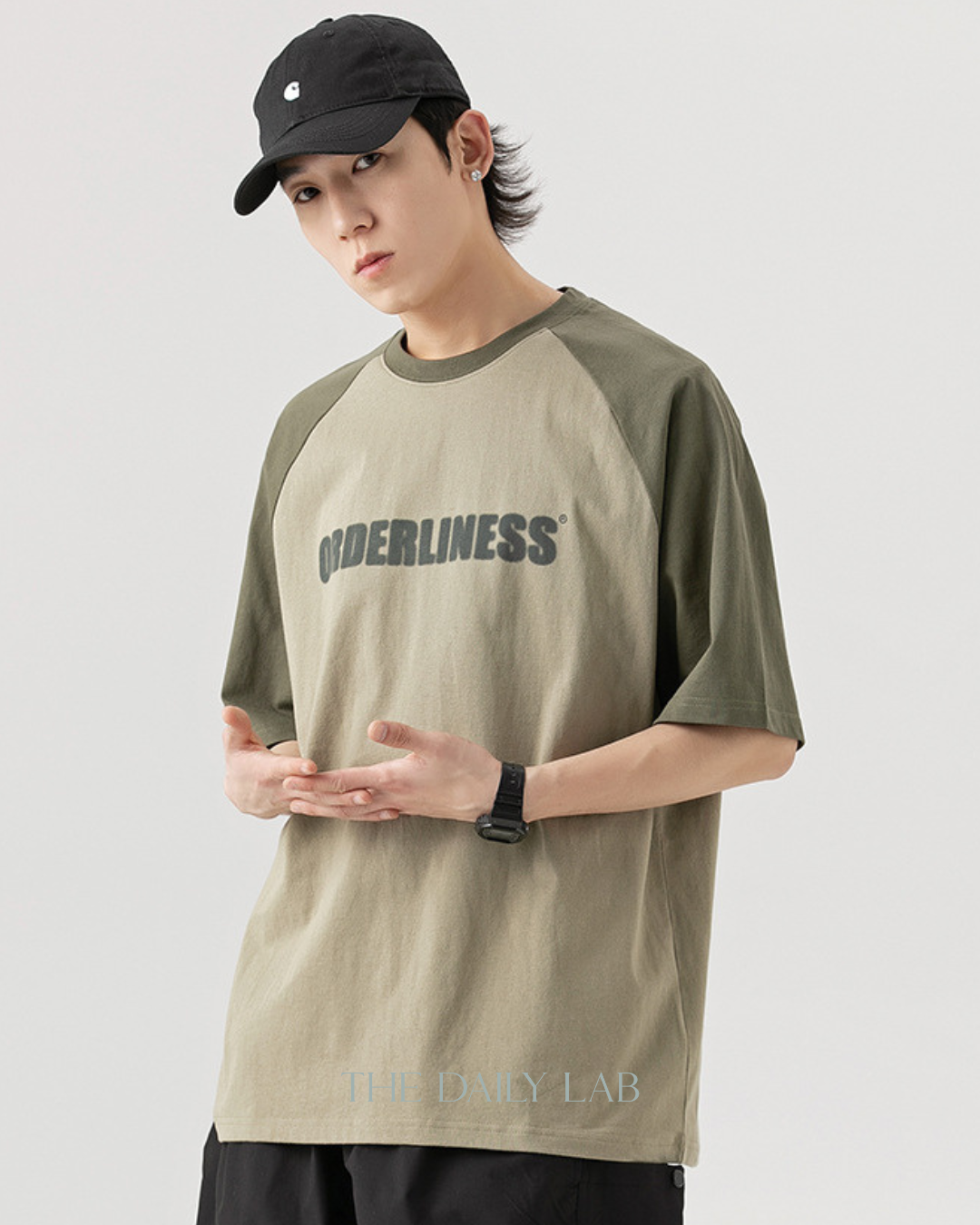 Orderliness Streetwear Typography Tee in Green