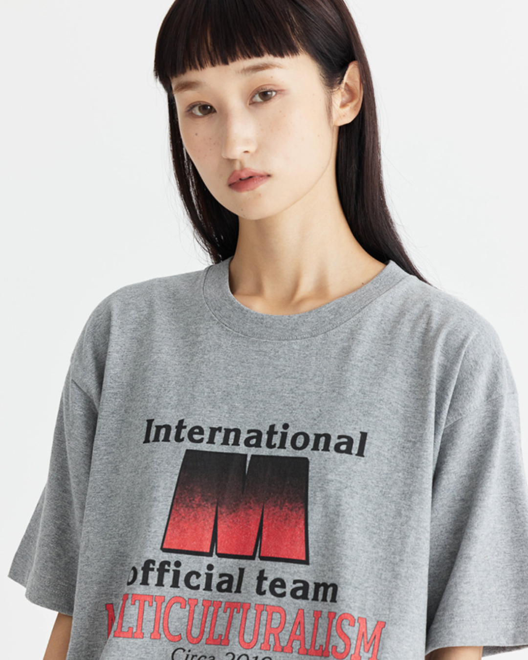 Multiculturalism Oversized Tee in Grey