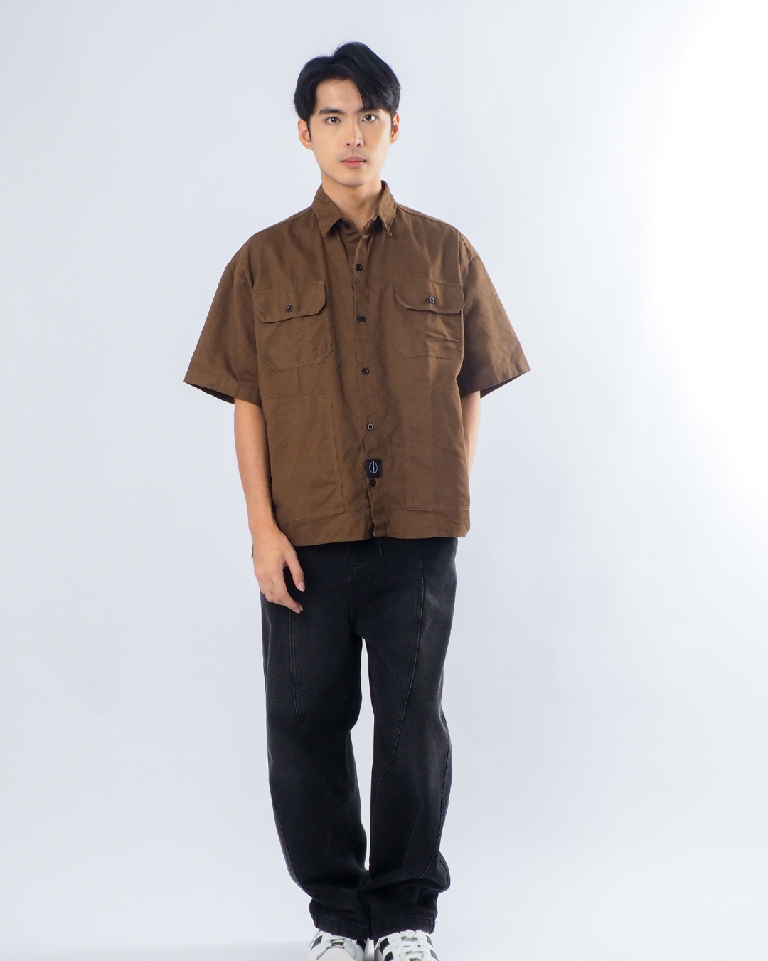 Japanese Vintage Plaid Denim Shirt
