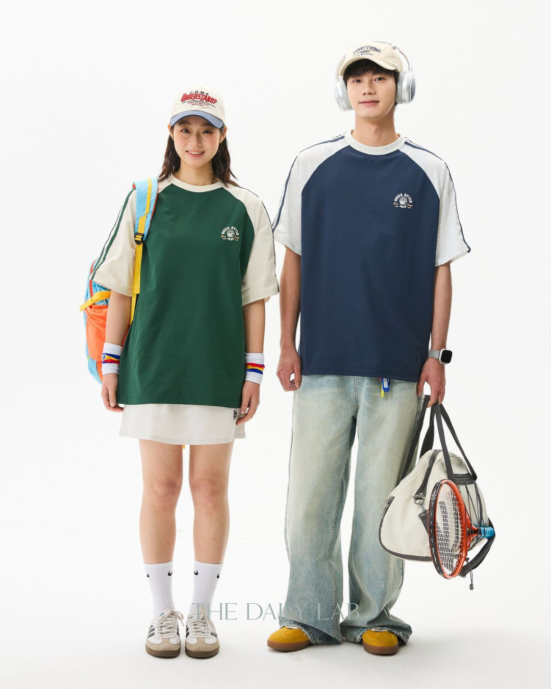 Haiehug Print Polyester Tee in Blue