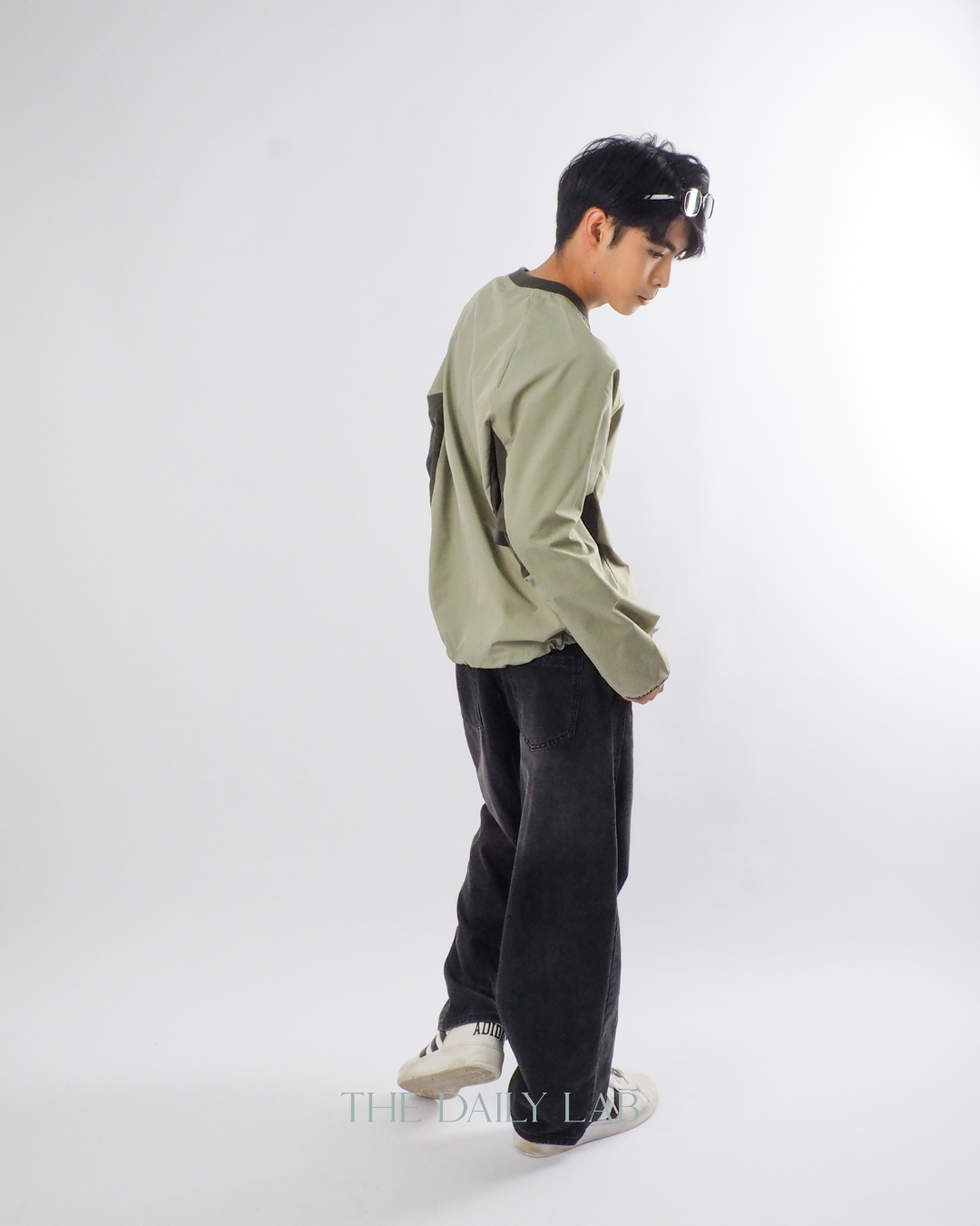 Streetwear Patchwork Hoodie in Green