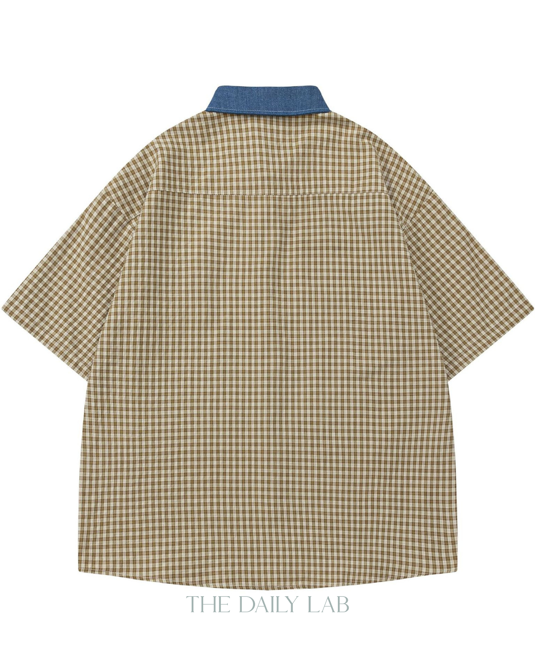 Japanese Vintage Plaid Denim Shirt in Yellow