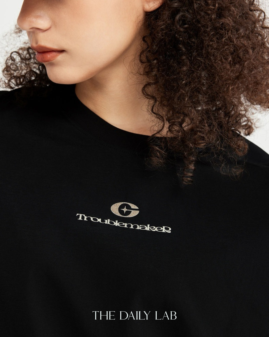 Troublemaker Loose Tee in Black