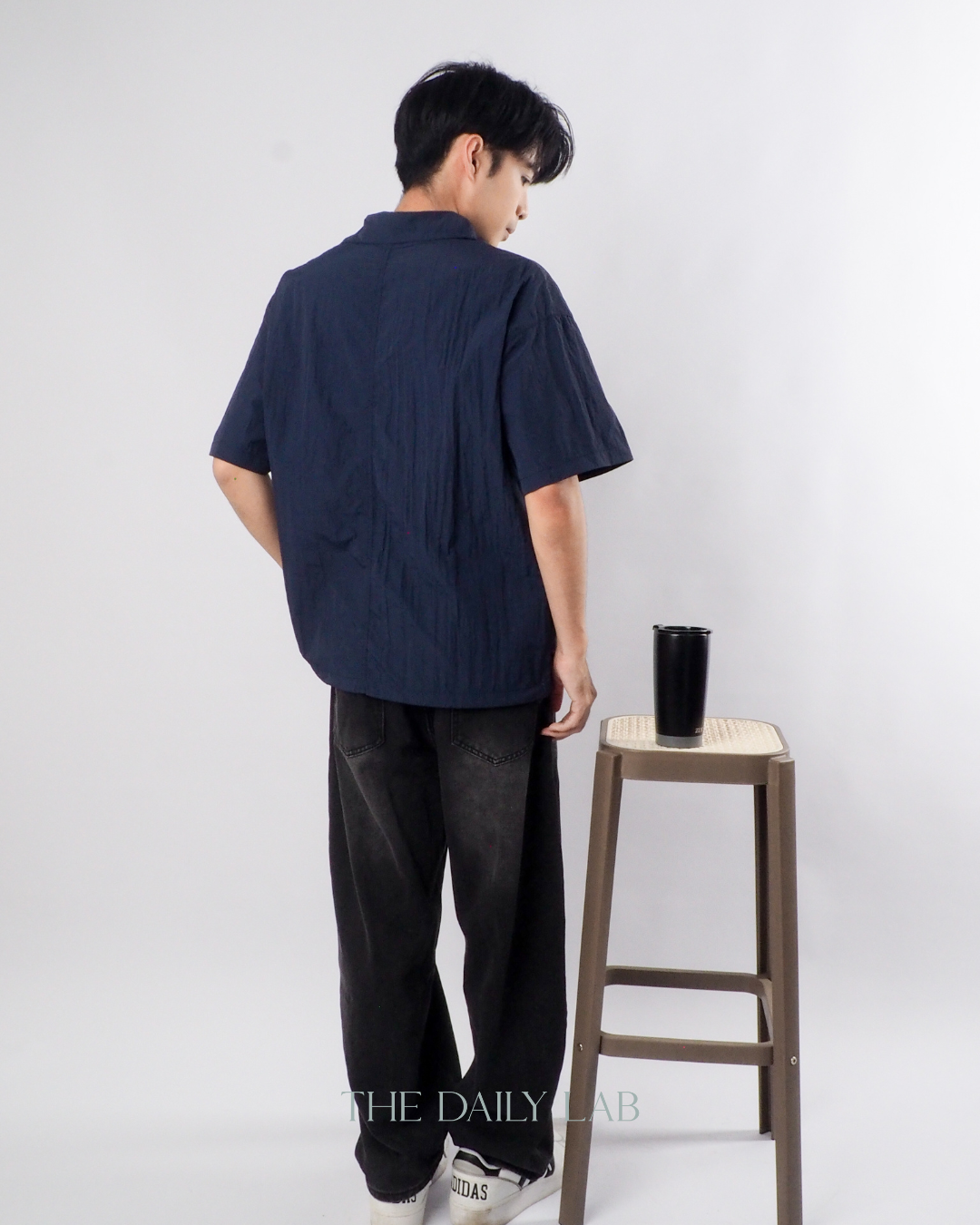 Solid Color Tech Shirt in Navy