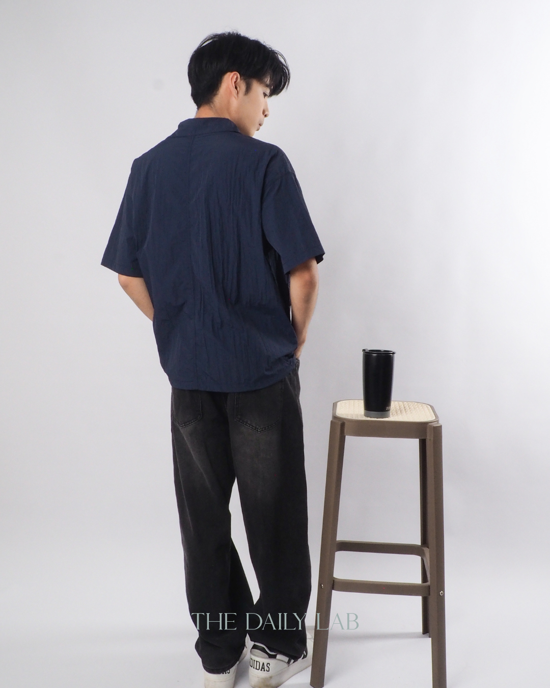 Solid Color Tech Shirt in Navy