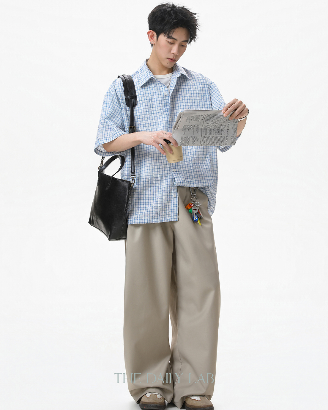 Boxy Plaid Shirt in Blue