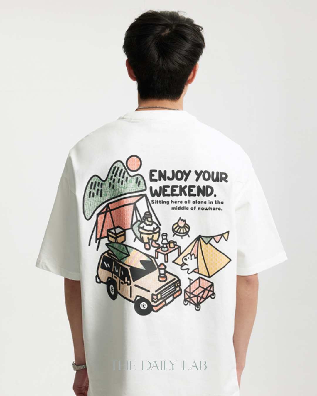 Enjoy Your Weekend Tee in White
